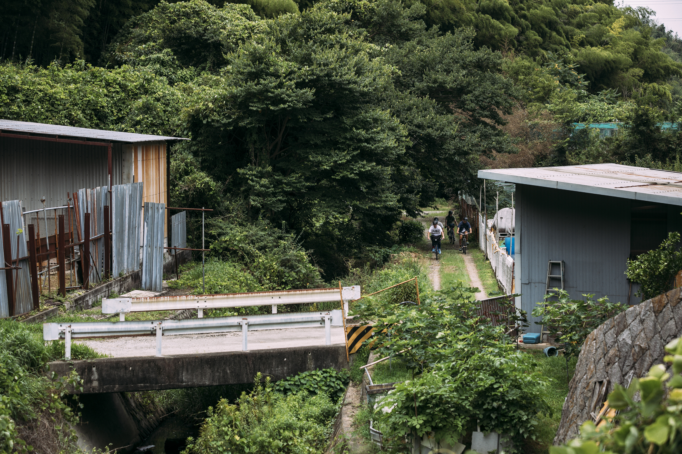 Fahren maßgefertigter Gravel-Bikes im japanischen Sakai mit SHIMANO GRX Limited