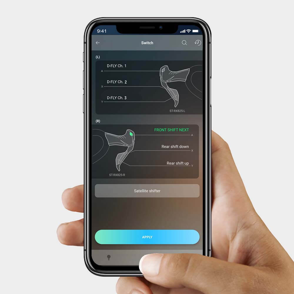 Shimano E-TUBE app för shimano GRX RX825 Di2